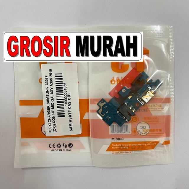 Flexi Charger Samsung A307F Ori Con Hf Mic Galaxy A30S 2019