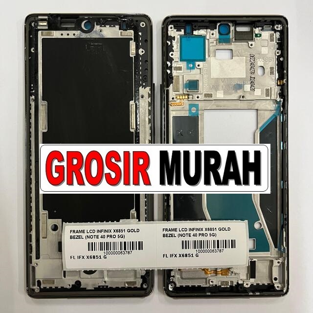 Frame LCD Infinix X6851 Bezel Note 40 Pro 5G Gold