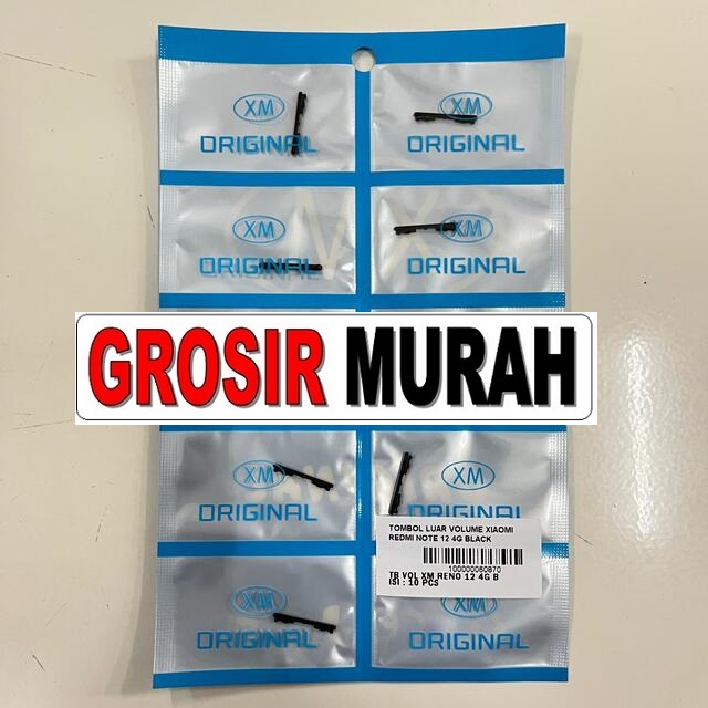 Tombol Luar Volume Redmi Note 12 4G Black