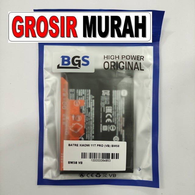 Batre Xiaomi 11T Pro Bm58 Vb - Baterai HP Original Berkualitas