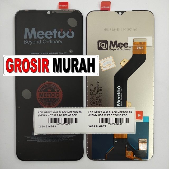 LCD Infinix X668 Meetoo untuk Infinix Hot 12 Pro dan Tecno Pop 6 Pro