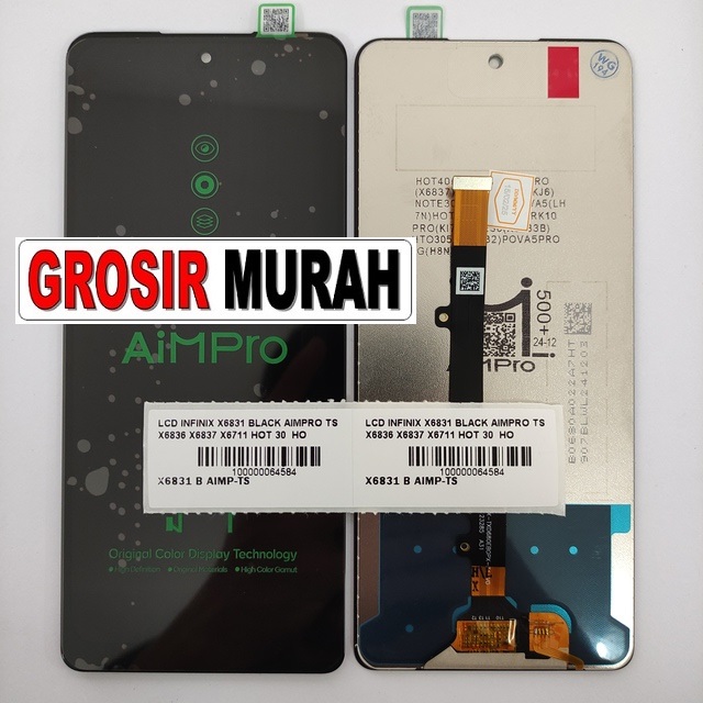 LCD Infinix X6831 Aimpro X6836 X6837 X6711 X6833B Hot 30 Hot 40 Hot 40 Pro Note 30 Spark 2 Black