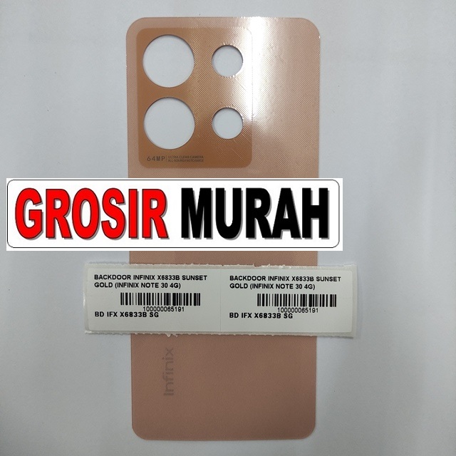 Backdoor Infinix X6833B, Infinix Note 30 4G warna sunset gold - Backdoor HP original casing belakang smartphone