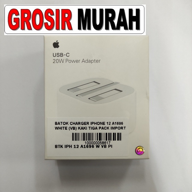 Jual Batok Charger Iphone 12 A1696 Pack Import Vb