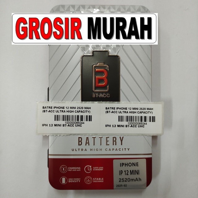 Batre Iphone 12 Mini 2520 Mah (Bt-Acc Ultra High Capacity)