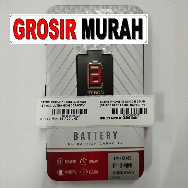 Batre Iphone 13 Mini 2580 Mah (Bt-Acc Ultra High Capacity)