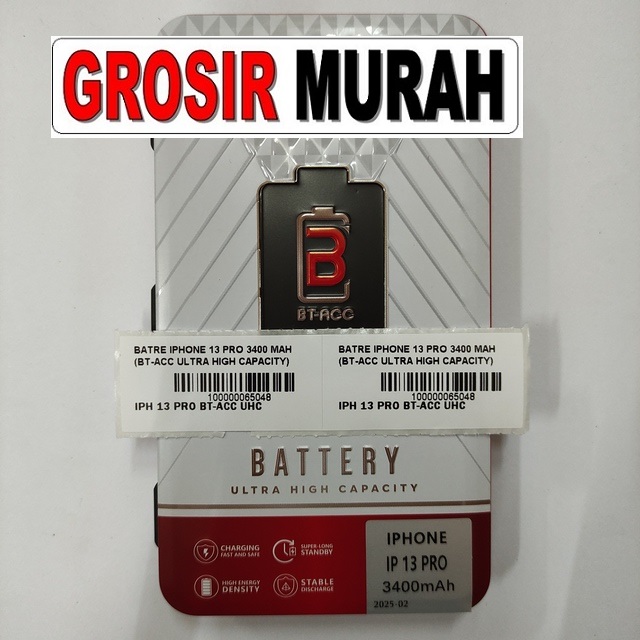 Batre Iphone 13 Pro 3400 Mah (Bt-Acc Ultra High Capacity)