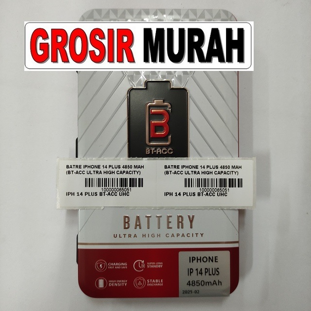Batre Iphone 14 Plus 4850 Mah (Bt-Acc Ultra High Capacity)