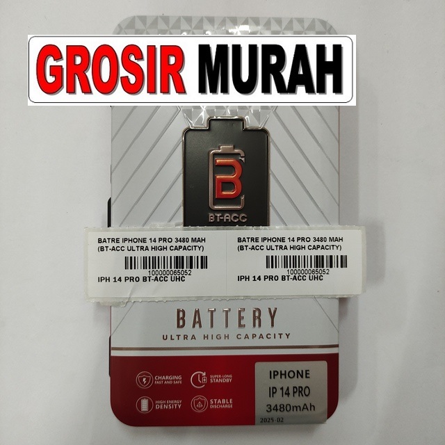 Batre Iphone 14 Pro 3480 Mah (Bt-Acc Ultra High Capacity)