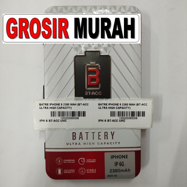 Batre Iphone 6 2380 Mah (Bt-Acc Ultra High Capacity)