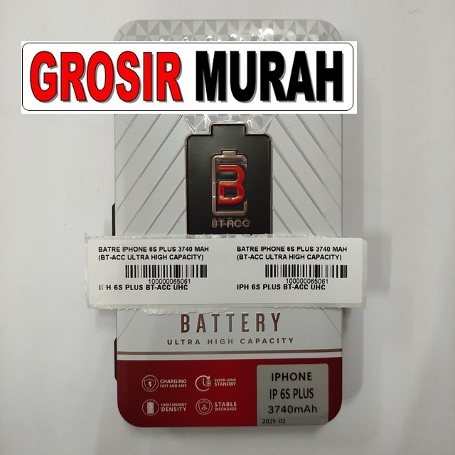 Batre Iphone 6S Plus 3740 Mah (Bt-Acc Ultra High Capacity)