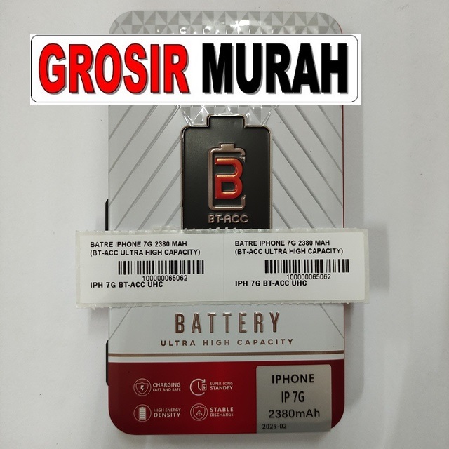 Batre Iphone 7G 2380 Mah (Bt-Acc Ultra High Capacity)