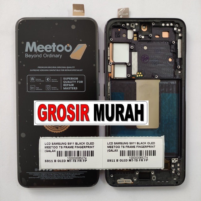 LCD Samsung S911 OLED Meetoo Frame Fingerprint Galaxy S23 Black