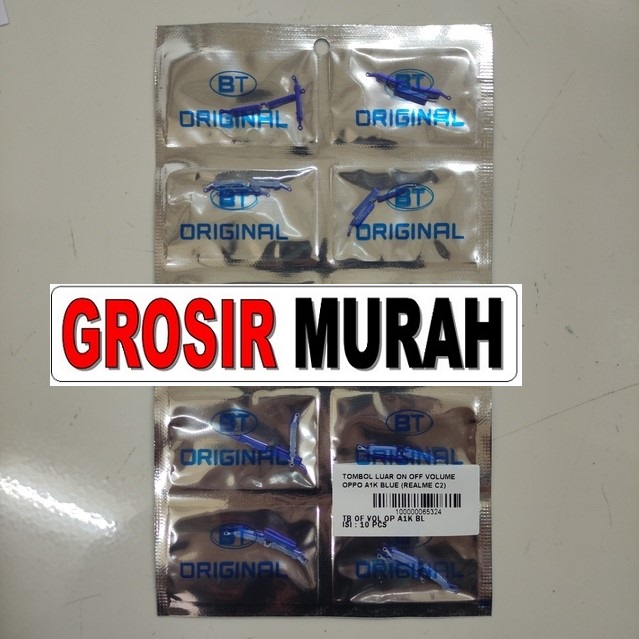 Tombol Luar On Off Volume Oppo A1K Realme C2 Blue