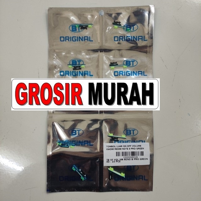 Tombol Luar On Off Volume Xiaomi Redmi Note 8 Pro Green
