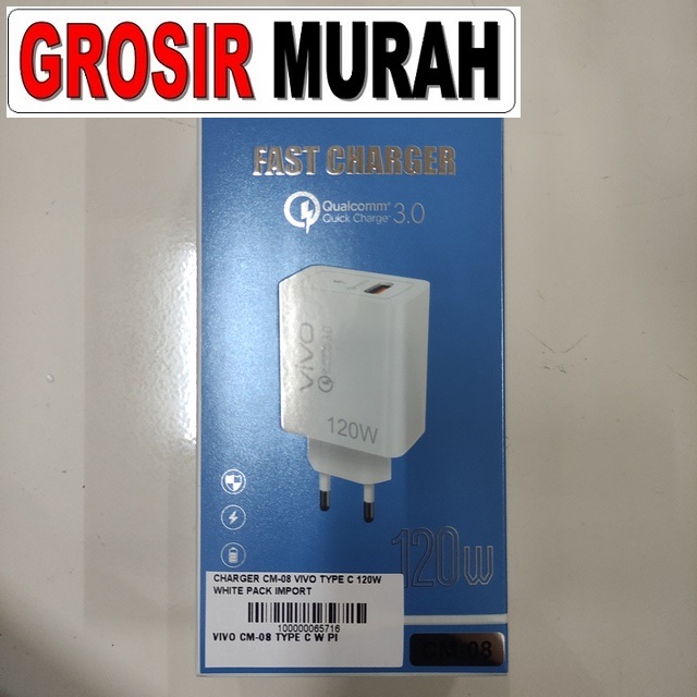 Charger Cm-08 Vivo Type C 120W Pack Import