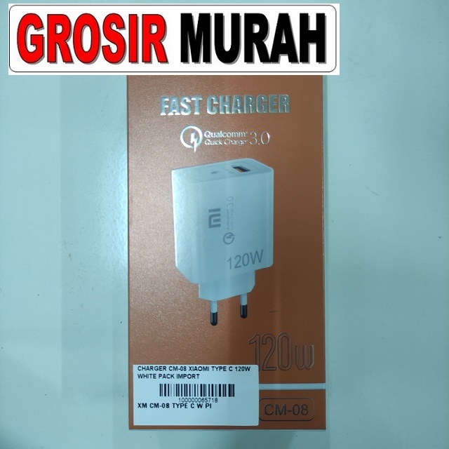 Jual Charger Cm-08 Type C 120W Pack Import