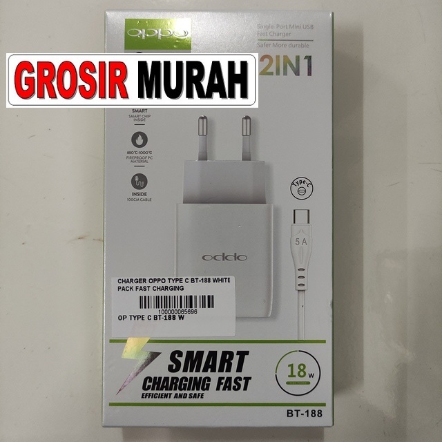 Charger Oppo Type C Bt-188 Fast Charging