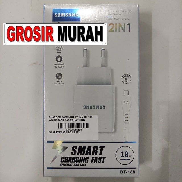 Charger Samsung Type C Bt-188 Fast Charging