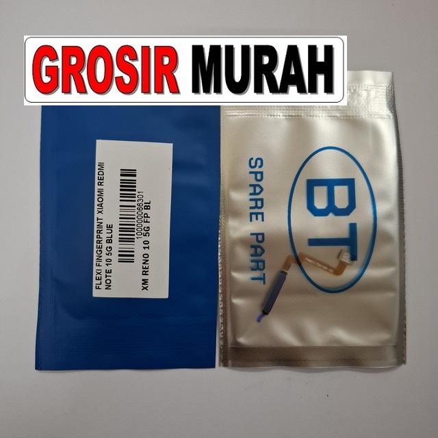 Flexi Fingerprint Xiaomi Redmi Note 10 5G warna biru Original