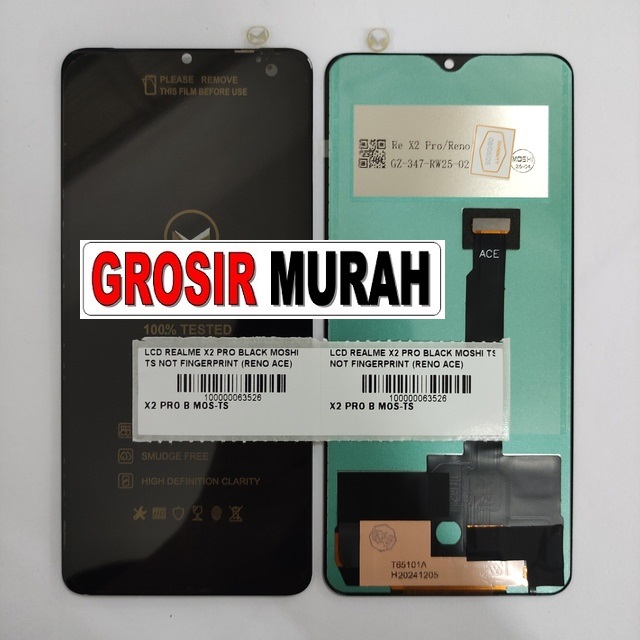 LCD Realme X2 Pro Moshi Not Fingerprint Reno Ace Black