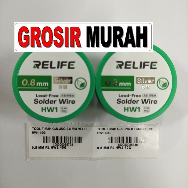 Jual Timah Gulung 0.8 Mm Relife Hw1 40G