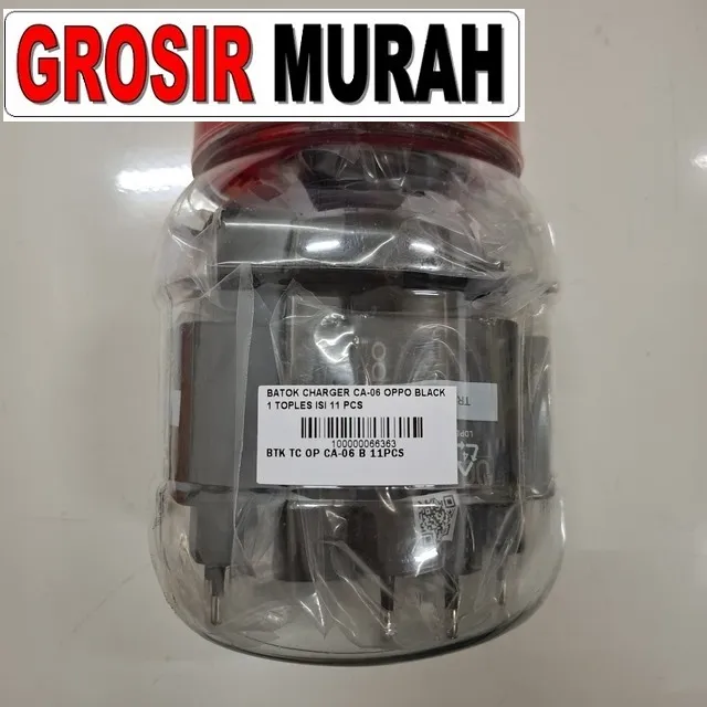 Batok Charger CA-06 Oppo Black 1 Toples Isi 11 Pcs