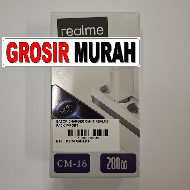 Batok Charger CM-18 Realme Packing Import – Charger standar aman dan ringan