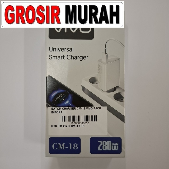 Batok Charger CM-18 Vivo Packing Import – Charger simple, cocok untuk darurat
