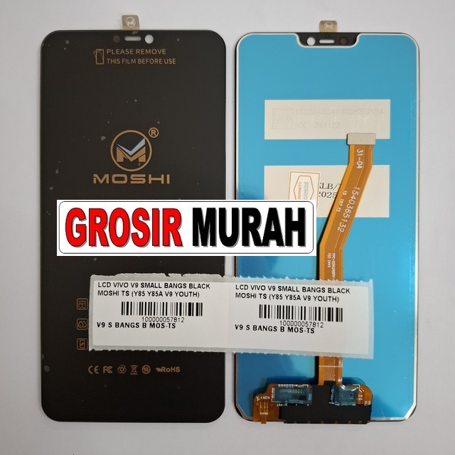 LCD Vivo V9 Moshi Small Bangs Black untuk Y85 Y85A V9 Youth