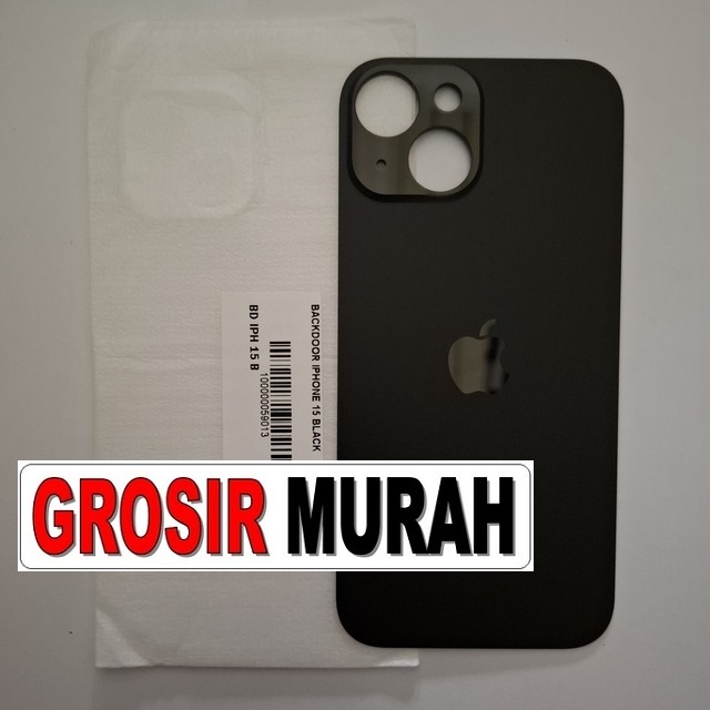 Backdoor iPhone 15 Black sparepart housing belakang