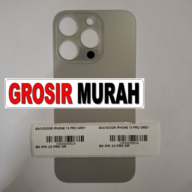 Backdoor iPhone 15 Pro Warna Abu-abu