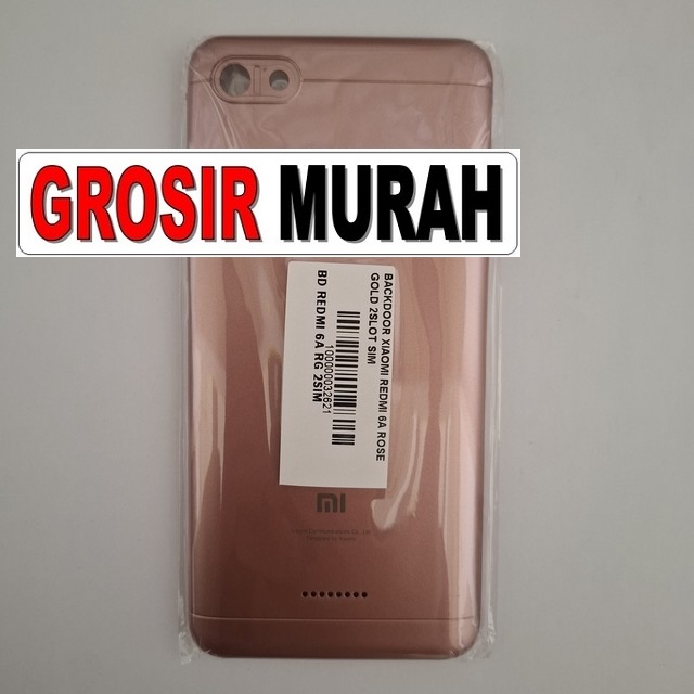 Backdoor Redmi 6A Rose Gold Ring Camera 2Slot Sim