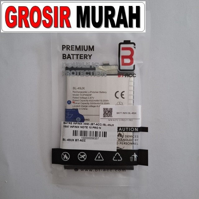 Batre Infinix X695 BL-49JX BT-ACC X697 Note 10 Pro Note 11 Pro