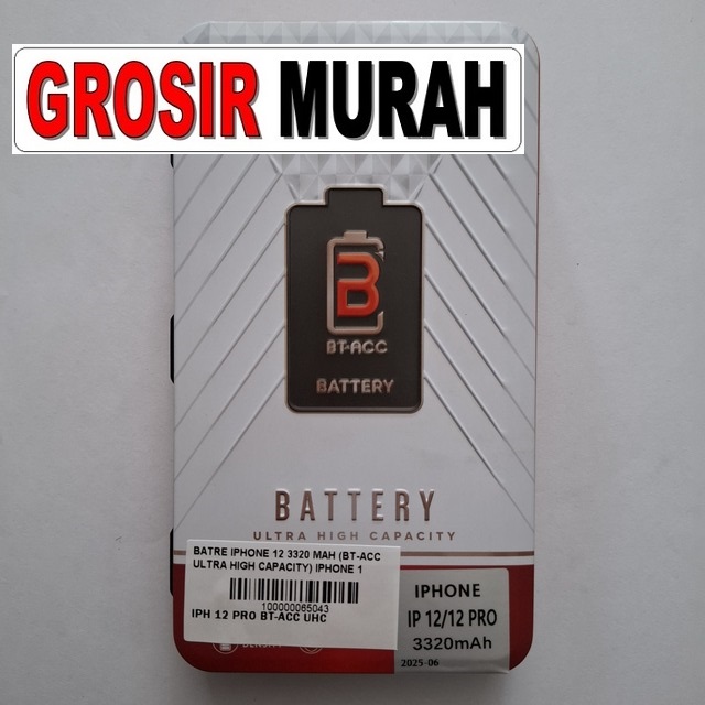 Batre iPhone 12 Ultra High Capacity Bt-Acc Kompatibel iPhone 12 Pro