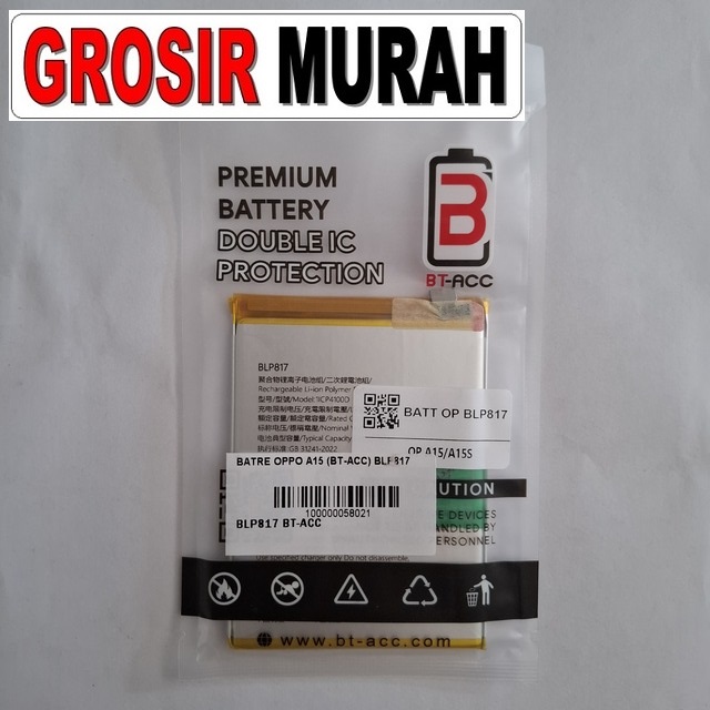 Batre Oppo A15 BT-ACC BLP817