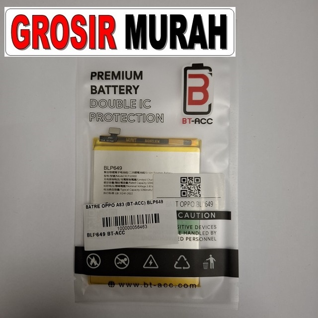 Batre Oppo A83 BLP649 BT-ACC