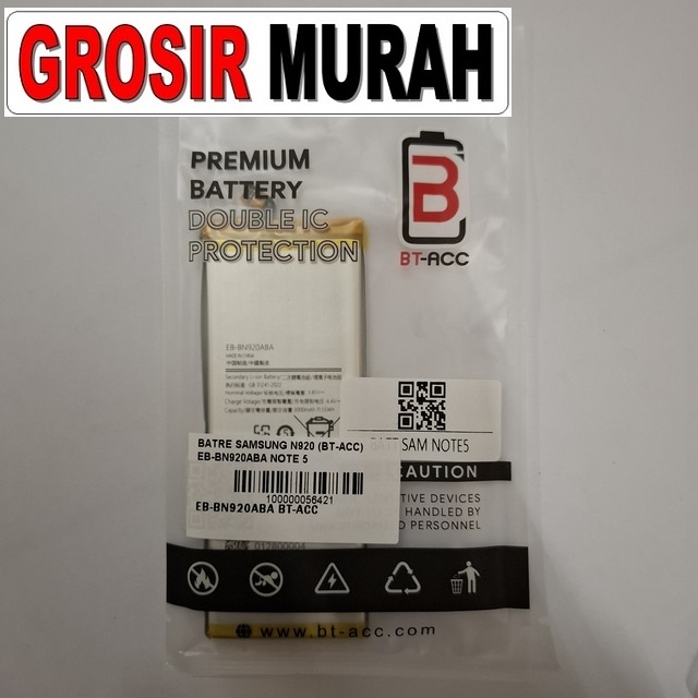 Batre Samsung N920 Bt-acc Eb-Bn920Aba Note 5
