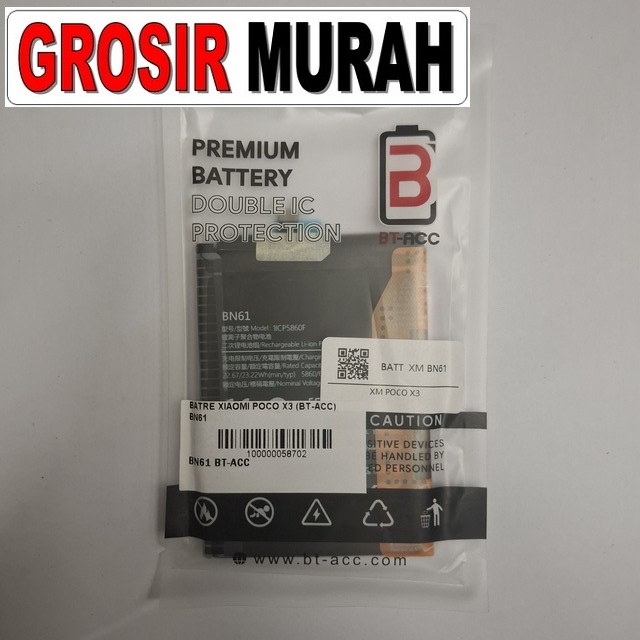 Batre Xiaomi Poco X3 BN61 BT-ACC