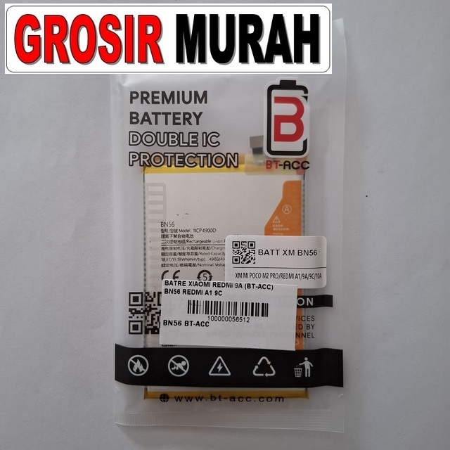 Batre Redmi 9A Bt-Acc BN56 kompatibel Redmi A1 dan 9C
