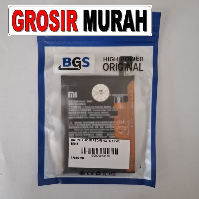 Batre Xiaomi Redmi Note 5 VB BN45