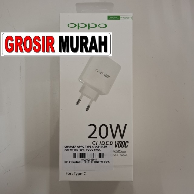 Charger Oppo Type C VC54JAEH 20W Fast Charging White Pack