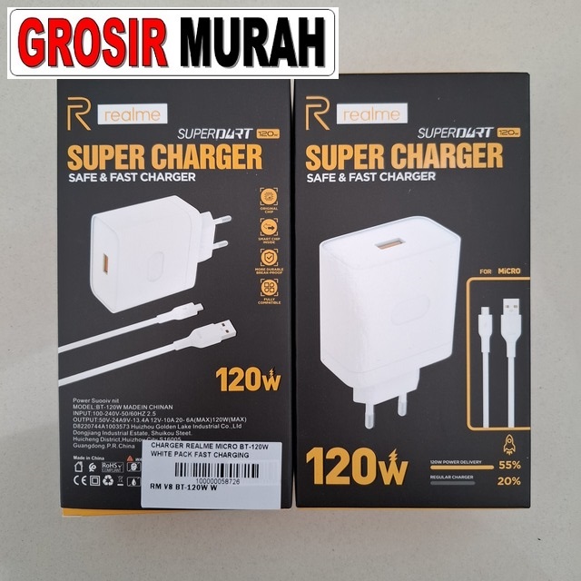 Charger Realme Micro Bt-120W White Pack Fast Charging