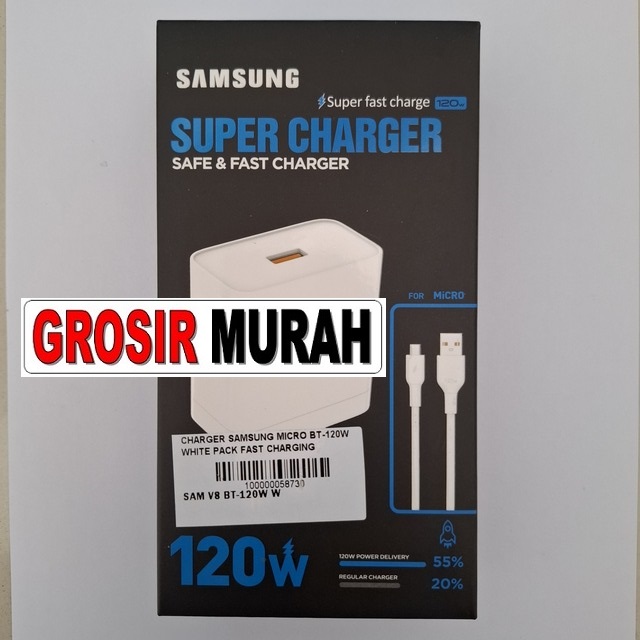 Charger Samsung Micro Bt-120W White Pack Fast Charging