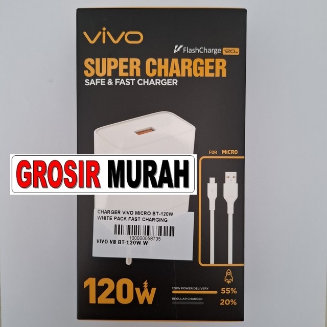 Charger Vivo Micro Bt-120W White Pack Fast Charging