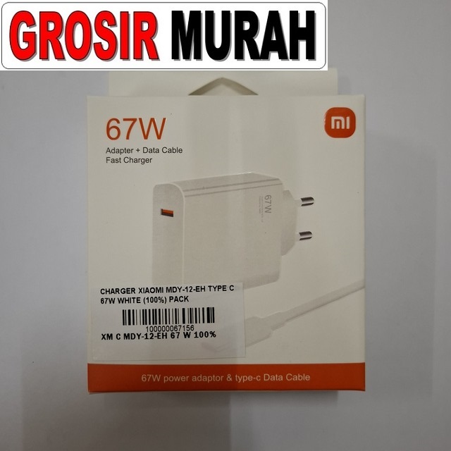 Charger Xiaomi MDY-12-EH Type C 67W Ori White