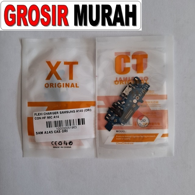 Flexi Charger Samsung A145 Ori Con Hf Mic A14 A145F