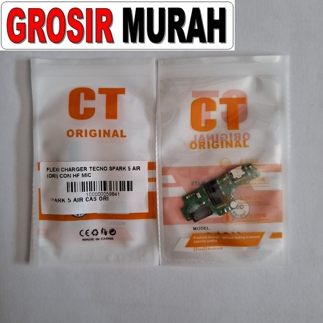 Flexi Charger Tecno Spark 5 Air Ori Con Hf Mic