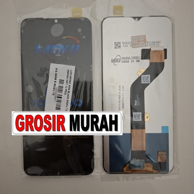 LCD Infinix X668 Mgku untuk Infinix Hot 12 Pro warna Black