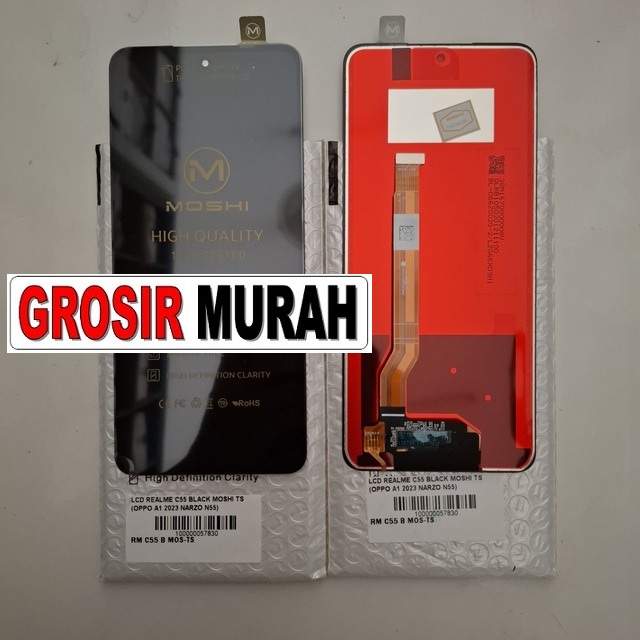 LCD Realme C55 Moshi Oppo A1 2023 A58 4G Narzo N55 Black